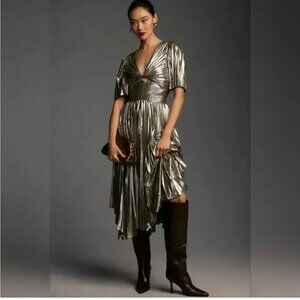 Metallic Dress By Anthropologie